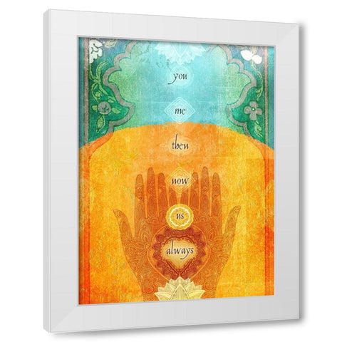 Living  Out Loud XI-You And Me White Modern Wood Framed Art Print by Duirwaigh