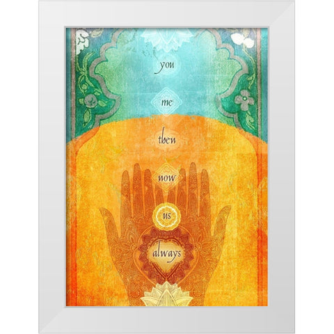 Living  Out Loud XI-You And Me White Modern Wood Framed Art Print by Duirwaigh