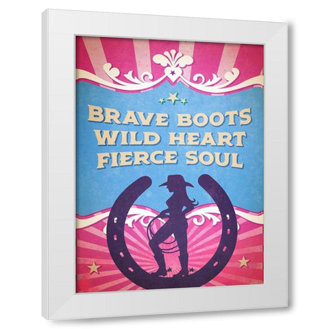 Sassy  Sentiment II-Fierce White Modern Wood Framed Art Print by Duirwaigh