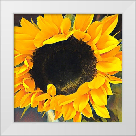 Sunshine  on my Mind White Modern Wood Framed Art Print by Manelis, Jessica