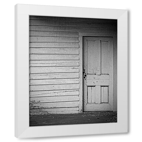 Behind  Closed Doors White Modern Wood Framed Art Print by Manelis, Jessica