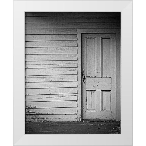 Behind  Closed Doors White Modern Wood Framed Art Print by Manelis, Jessica