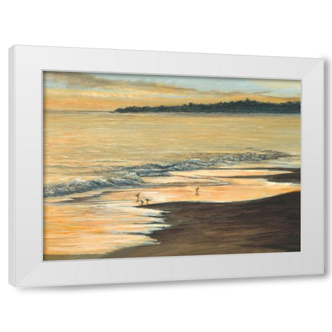Coastline White Modern Wood Framed Art Print by Mielko, Tom