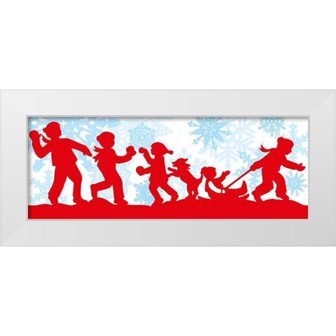 Winter Silhouette II White Modern Wood Framed Art Print by Sowell, Sharyn