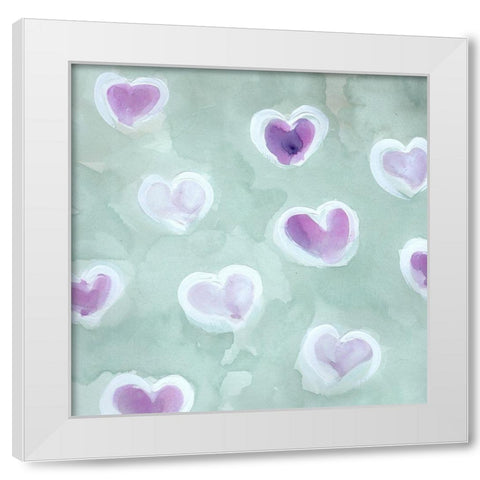 Luv  U White Modern Wood Framed Art Print by Chapman, Marcy