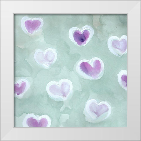 Luv  U White Modern Wood Framed Art Print by Chapman, Marcy