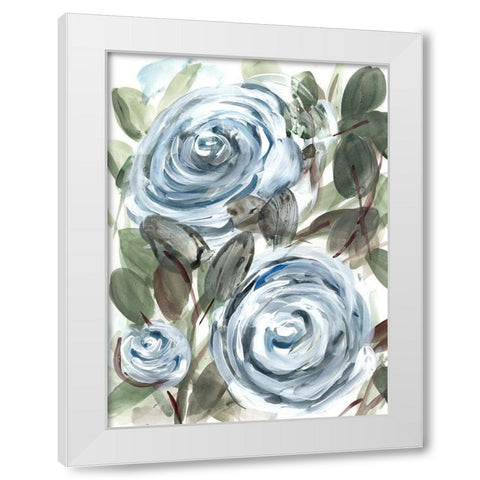 Farmhouse  Rose blue I White Modern Wood Framed Art Print by Chapman, Marcy