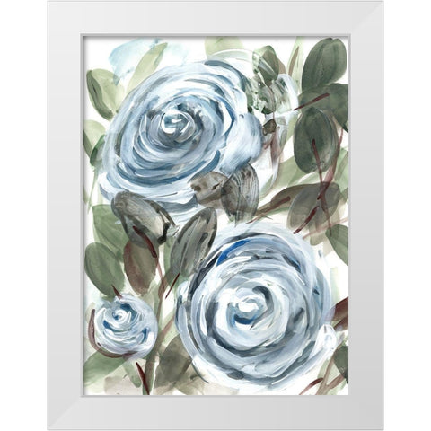 Farmhouse  Rose blue I White Modern Wood Framed Art Print by Chapman, Marcy