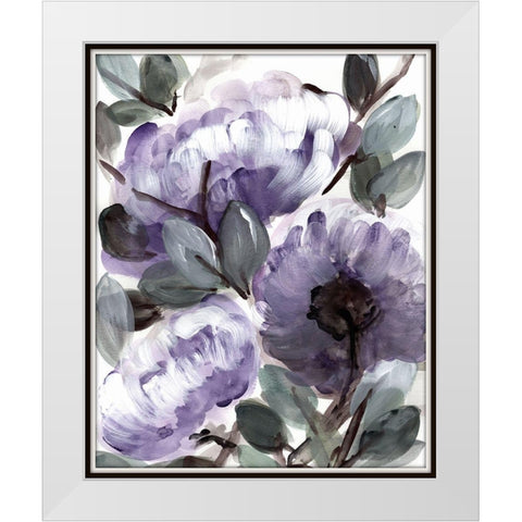 Farmhouse  Bush purple II White Modern Wood Framed Art Print by Chapman, Marcy
