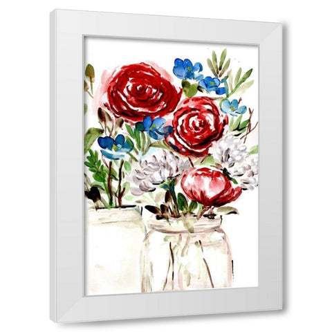 Proud  to be an American I White Modern Wood Framed Art Print by Chapman, Marcy