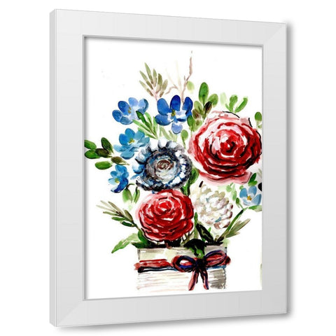 Proud  to be an American II White Modern Wood Framed Art Print by Chapman, Marcy