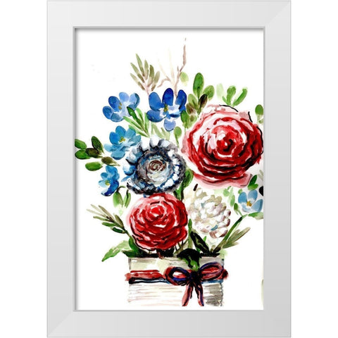 Proud  to be an American II White Modern Wood Framed Art Print by Chapman, Marcy