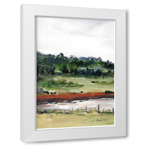 Farmhouse  Fields I White Modern Wood Framed Art Print by Chapman, Marcy