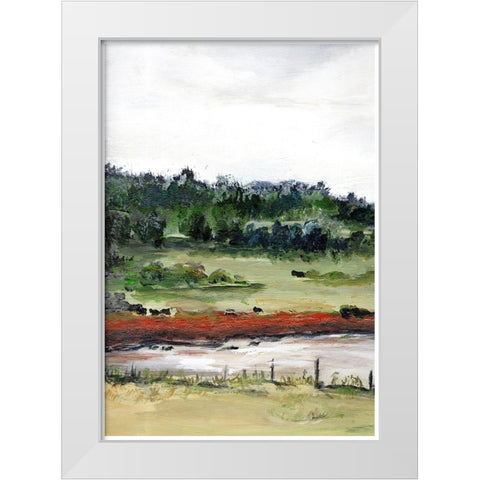 Farmhouse  Fields I White Modern Wood Framed Art Print by Chapman, Marcy