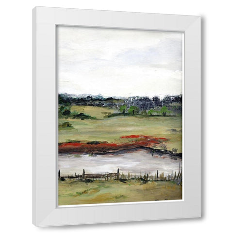 Farmhouse  Fields II White Modern Wood Framed Art Print by Chapman, Marcy