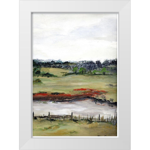 Farmhouse  Fields II White Modern Wood Framed Art Print by Chapman, Marcy