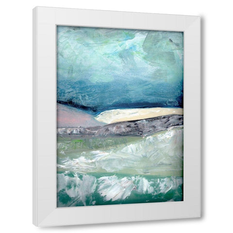 Blush  Pink Mountainscape II White Modern Wood Framed Art Print by Chapman, Marcy