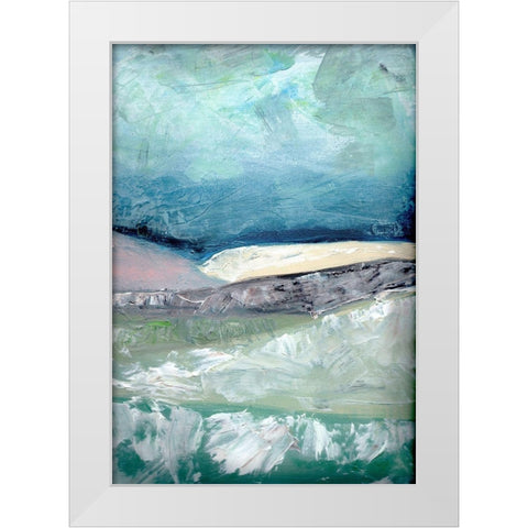 Blush  Pink Mountainscape II White Modern Wood Framed Art Print by Chapman, Marcy