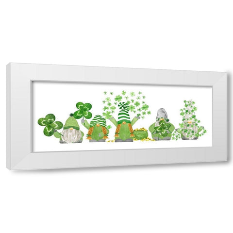 Luck of the Gnomes panel I White Modern Wood Framed Art Print by Reed, Tara