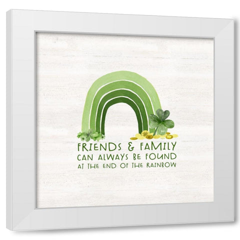 Shamrock Rainbows I-Friends and Family White Modern Wood Framed Art Print by Reed, Tara