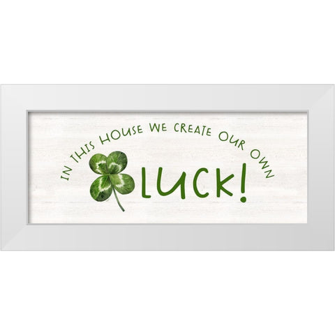 Shamrock Rainbows panel I-Our own Luck White Modern Wood Framed Art Print by Reed, Tara