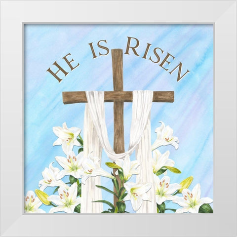 He is Risen IV-Risen White Modern Wood Framed Art Print by Reed, Tara