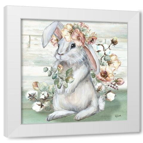 Farmhouse  Bunny II White Modern Wood Framed Art Print by Tre Sorelle Studios