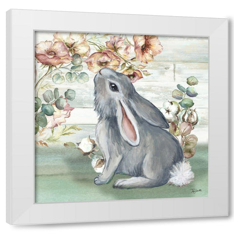 Farmhouse  Bunny III White Modern Wood Framed Art Print by Tre Sorelle Studios