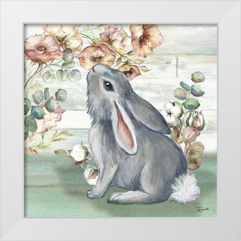 Farmhouse  Bunny III White Modern Wood Framed Art Print by Tre Sorelle Studios