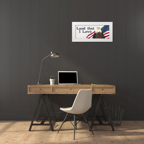 Let  Freedom Soar Sentiment panel II-Land White Modern Wood Framed Art Print by Reed, Tara