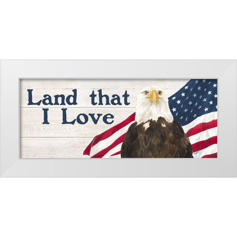 Let  Freedom Soar Sentiment panel II-Land White Modern Wood Framed Art Print by Reed, Tara