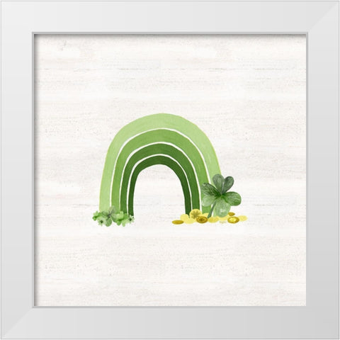 Shamrock  Rainbows II White Modern Wood Framed Art Print by Reed, Tara