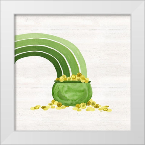 Shamrock  Rainbows III White Modern Wood Framed Art Print by Reed, Tara