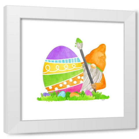 Easter Gnomes V White Modern Wood Framed Art Print by Reed, Tara