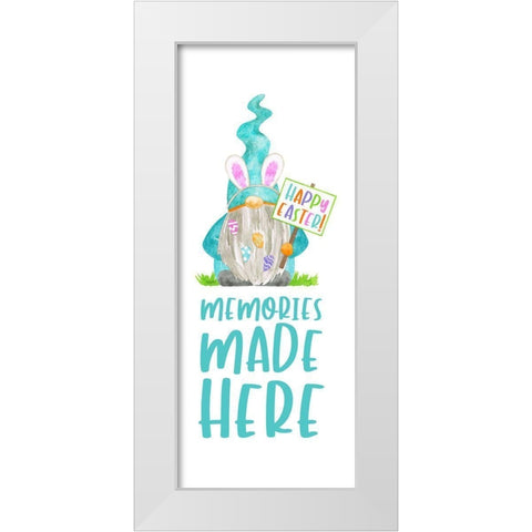Easter Gnomes vertical I-Memories White Modern Wood Framed Art Print by Reed, Tara