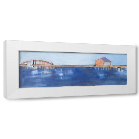 Bridge View White Modern Wood Framed Art Print by Marie, Susanne