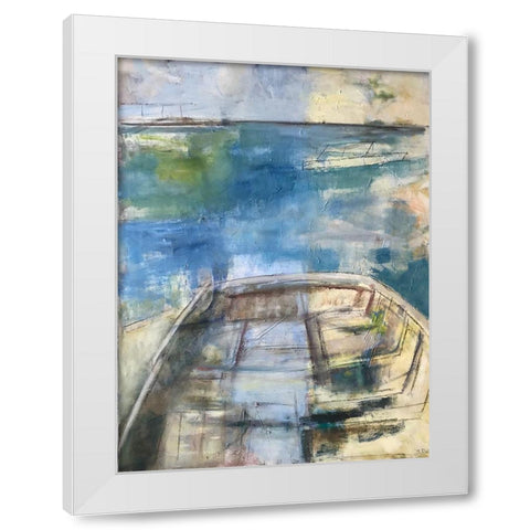Last Ship White Modern Wood Framed Art Print by Marie, Susanne