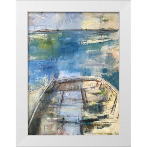 Last Ship White Modern Wood Framed Art Print by Marie, Susanne