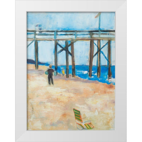 Under the Pier White Modern Wood Framed Art Print by Marie, Susanne