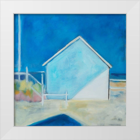 Afternoon Shadows White Modern Wood Framed Art Print by Marie, Susanne