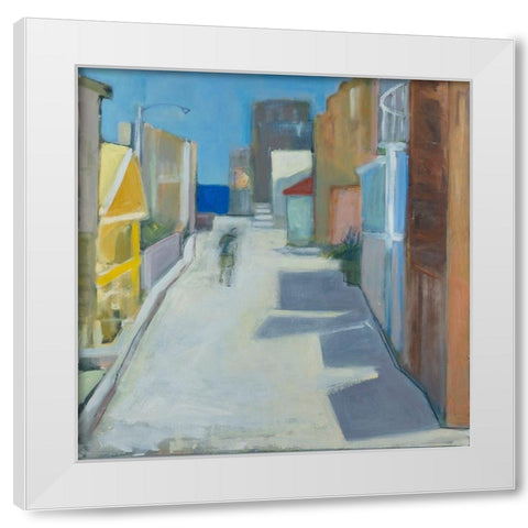 Alleyway White Modern Wood Framed Art Print by Marie, Susanne