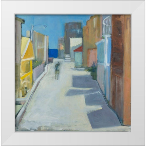 Alleyway White Modern Wood Framed Art Print by Marie, Susanne