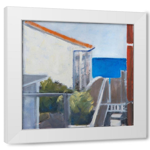 Coastal Lookout White Modern Wood Framed Art Print by Marie, Susanne