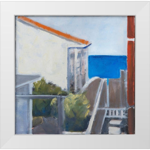 Coastal Lookout White Modern Wood Framed Art Print by Marie, Susanne