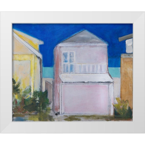 Coastal Streets White Modern Wood Framed Art Print by Marie, Susanne