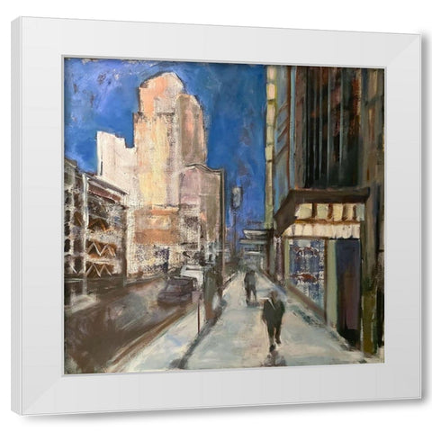 Solitary Walk White Modern Wood Framed Art Print by Marie, Susanne