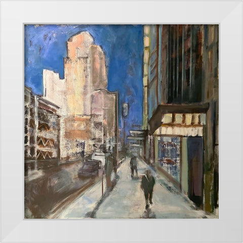 Solitary Walk White Modern Wood Framed Art Print by Marie, Susanne