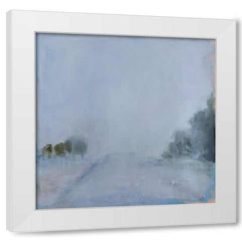 Street Fog White Modern Wood Framed Art Print by Marie, Susanne