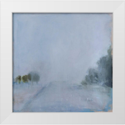 Street Fog White Modern Wood Framed Art Print by Marie, Susanne