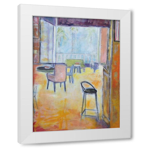 Sunroom White Modern Wood Framed Art Print by Marie, Susanne